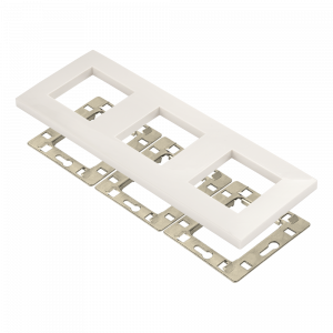45х45 faceplate with mounting frame, white